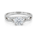 Verity - Moissanite Engagement Ring with Twisted Band