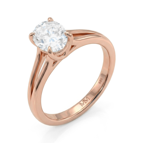 Grace – Oval Split-Shank Moissanite Ring