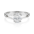 Grace – Oval Split-Shank Moissanite Ring