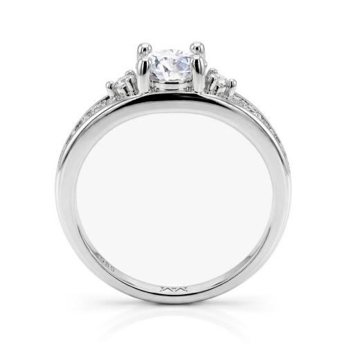 Seraphis - Moissanite Engagement Ring with Side Stones