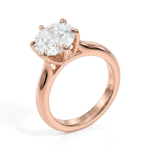 Yulia - Solitaire Moissanite Ring in Tulip Setting