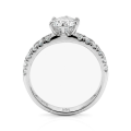Serena - Moissanite Ring with Double Pavé Side Stones