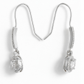 Luminary - Moissanite Drop Earrings in Halo Setting
