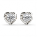 Luster – Moissanite Heart Stud Earrings