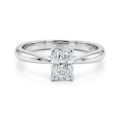 Lustra – Radiant Solitaire Moissanite Ring