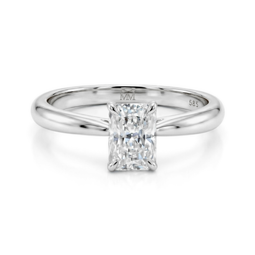 Lustra – Radiant Solitaire Moissanite Ring