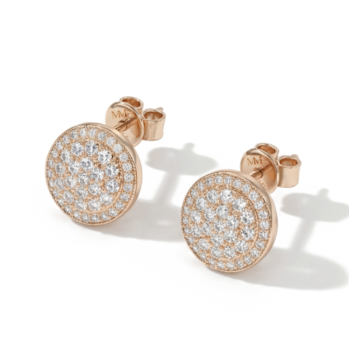 14K Rose Gold Moissanite Earrings