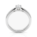 Sophia Ring - Moissanite Engagement Ring Pavé Side Stones