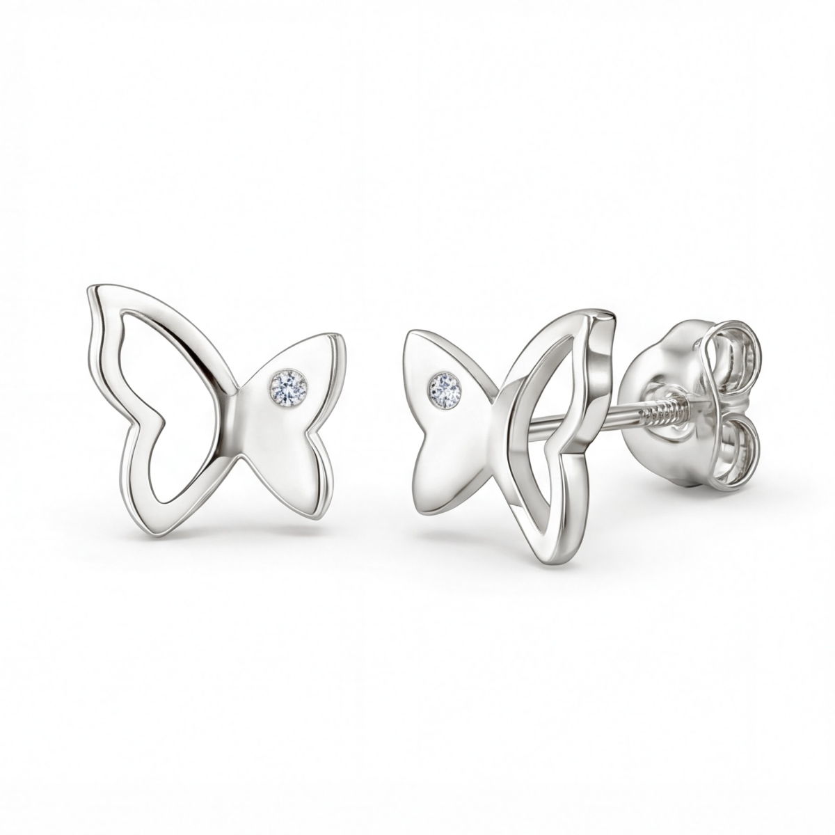Butterfly Beauty - Moissanite Stud Earrings