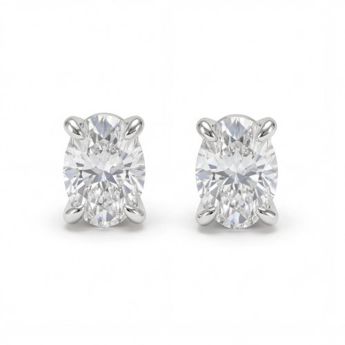 Ovalis – Oval Moissanite Stud Earrings