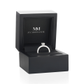 Nina - Oval Moissanite Ring with Pavé Side Stones