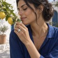 Wisteria - Oval Moissanite Ring with Twisted Vine Band