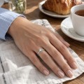 Lily - Round Moissanite Solitaire Ring in Tulip Setting