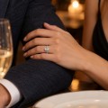 Prisma - Elongated Hexagon Moissanite Engagement Ring with Marquise and Round Side Stones