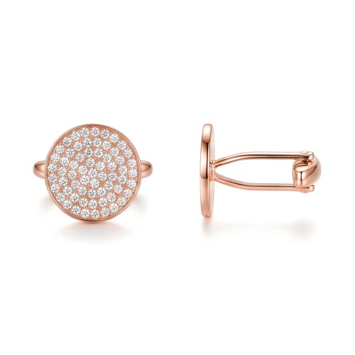 Luxon - Moissanite Cufflinks in Pavé Setting