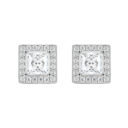 14K Rose Gold Moissanite Earrings