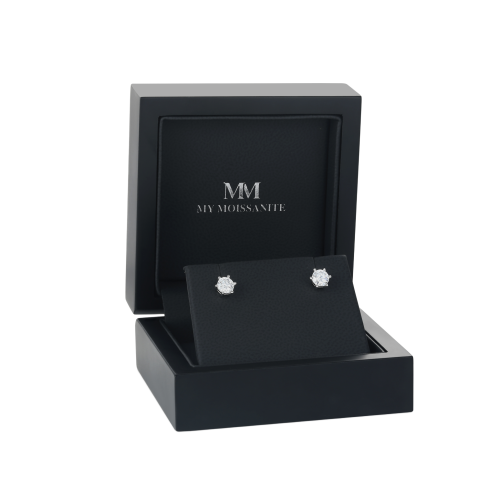 Zephyra - Elegant Screwback Moissanite Stud Earrings