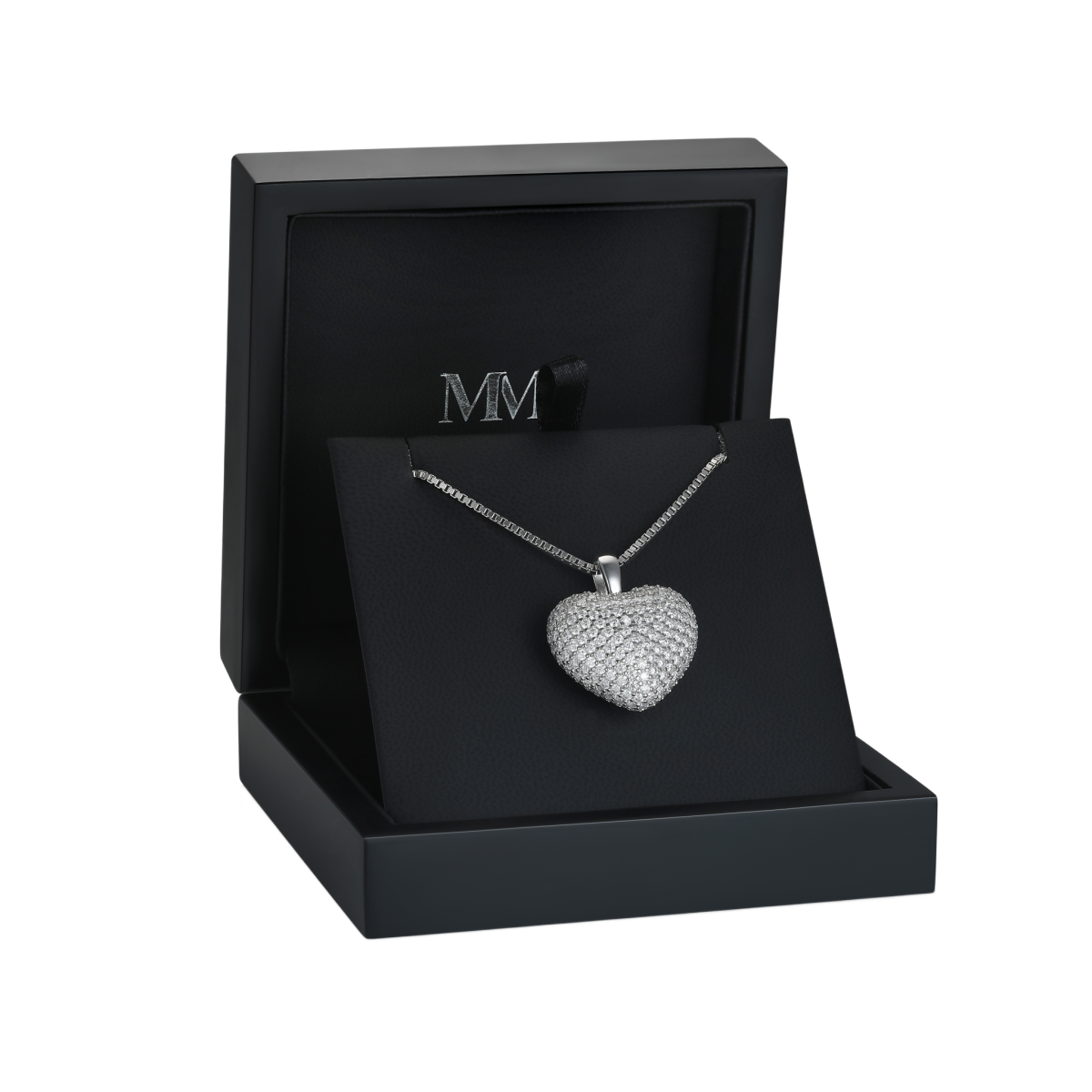 Serenade - Heart Shaped Pavé Moissanite Pendant