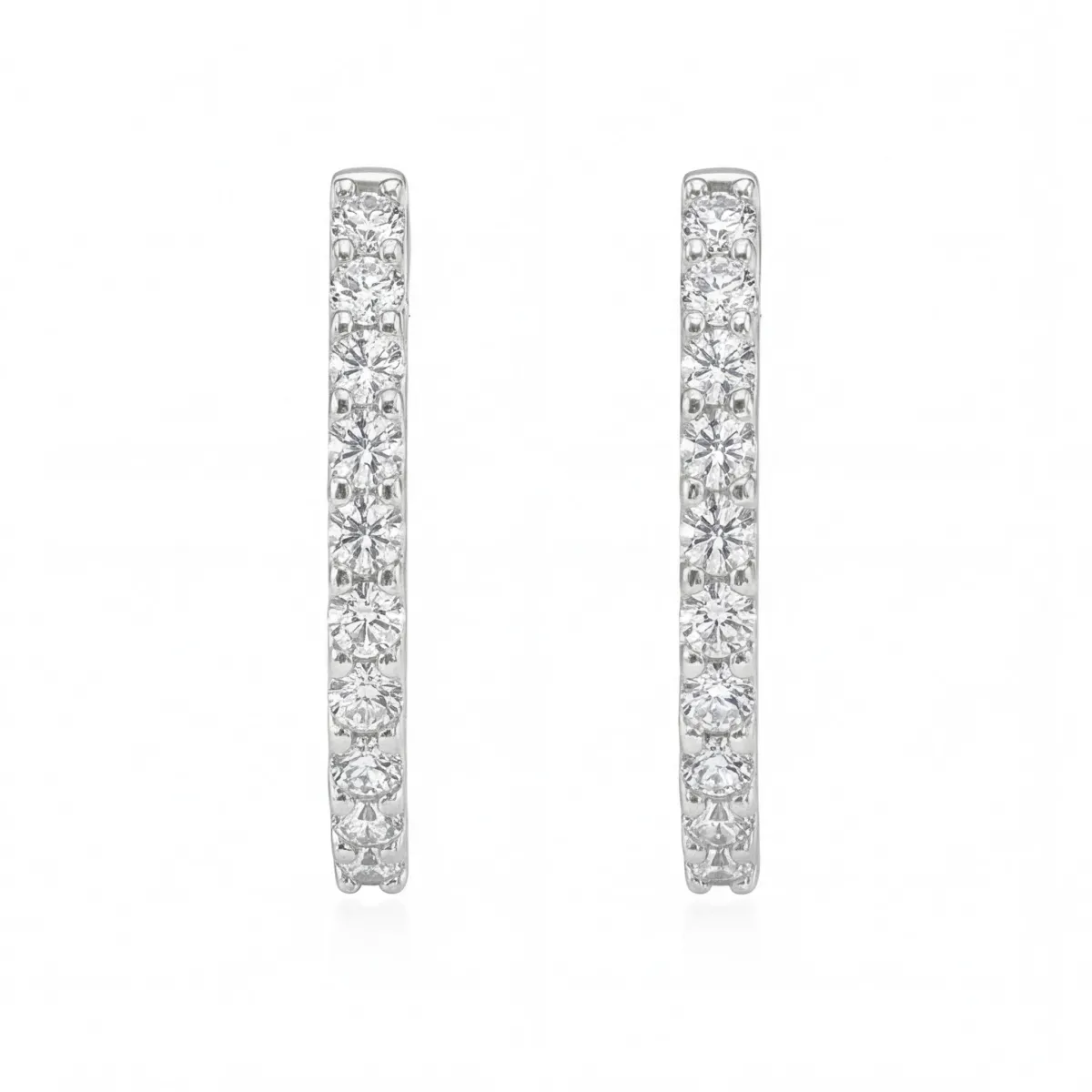 Pristine - Moissanite Petite Hoop Huggie Earrings