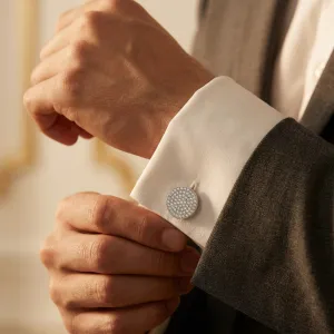 Moissanite cufflinks