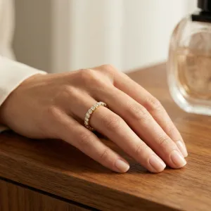 Moissanite eternity rings