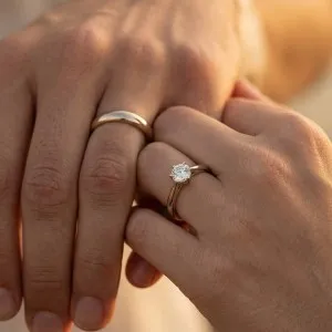 Moissanite wedding rings