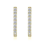 Pristine - Moissanite Petite Hoop Huggie Earrings Pristine - Moissanite Petite Hoop Huggie Earrings