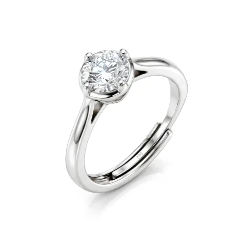 Unum - Adjustable Solitaire Moissanite Ring