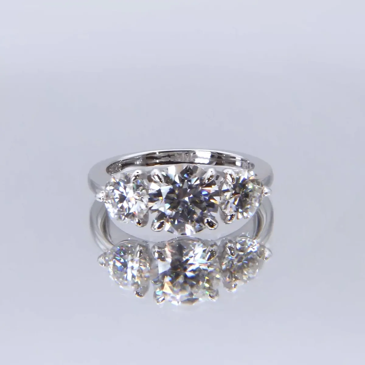 Aventine - Triple Moissanite Ring