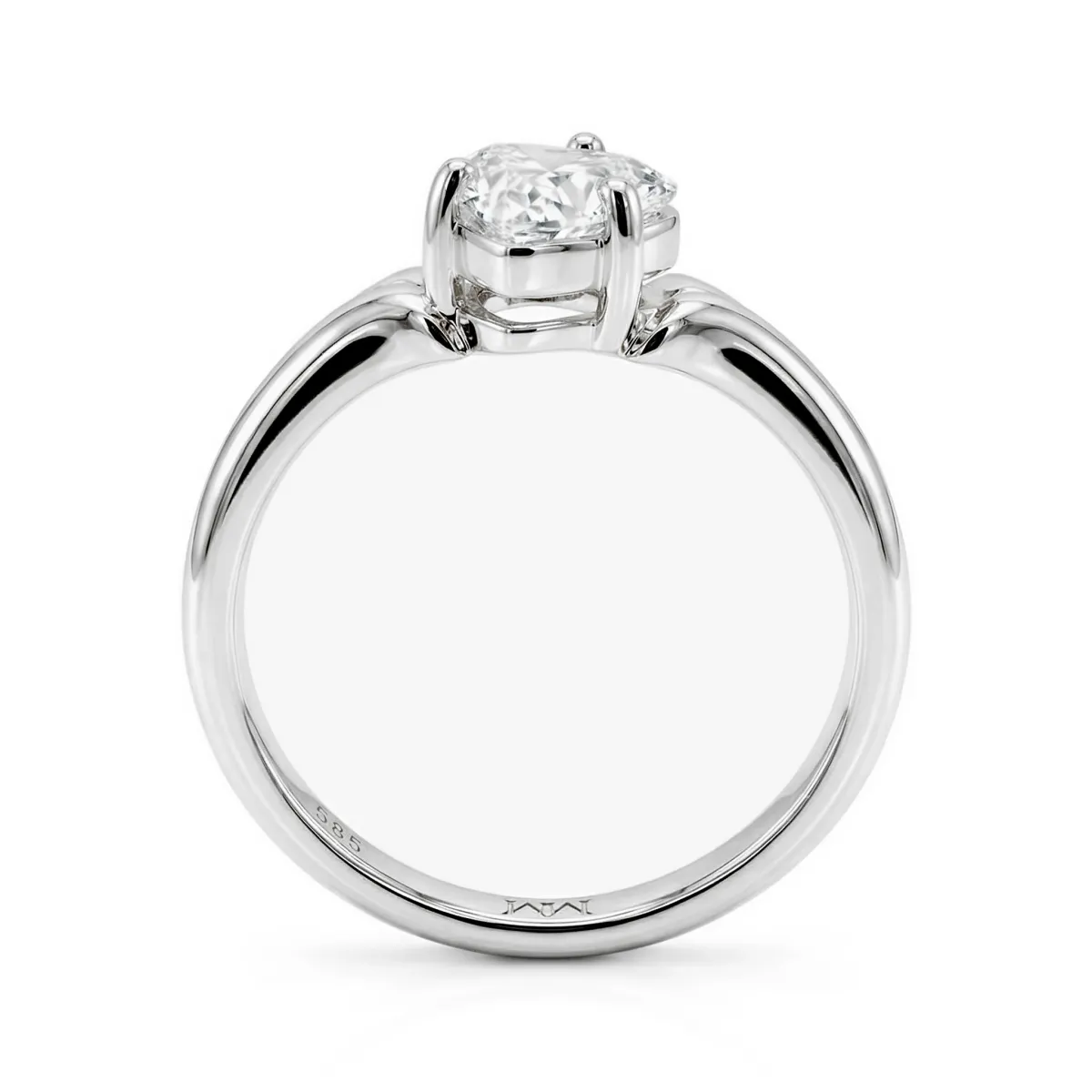 Elysia - Trillion Solitaire Moissanite Ring