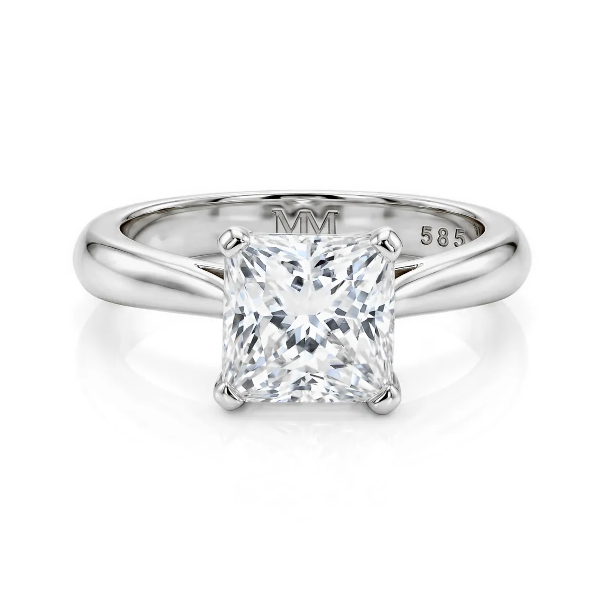 Iris – Princess Solitaire Moissanite Ring