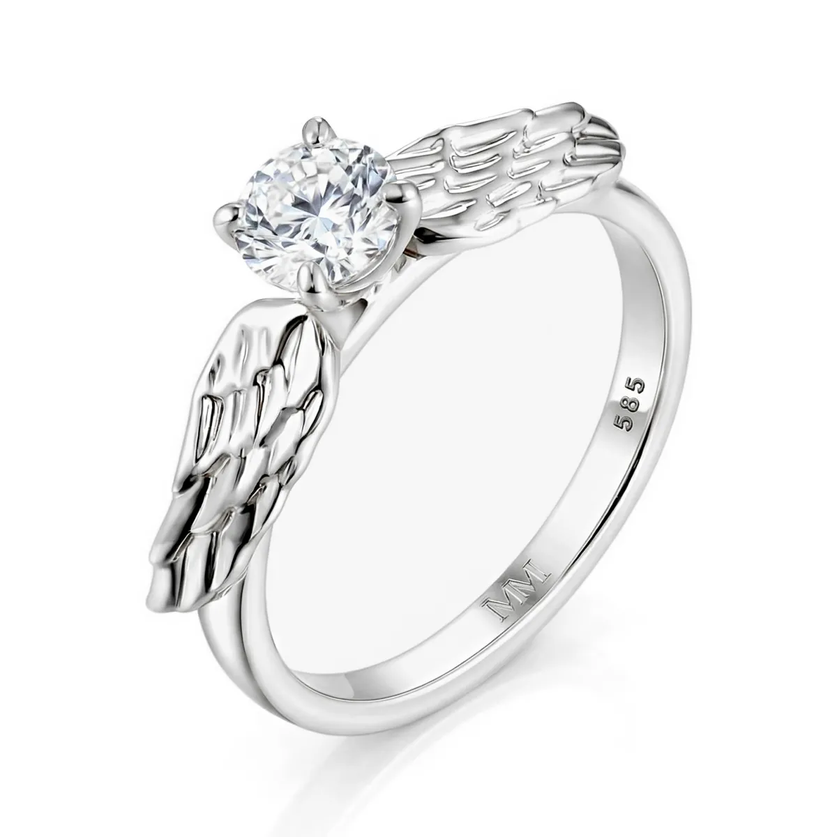 Feathra - Harry Potter Golden Snitch Moissanite Ring with Winged Accents