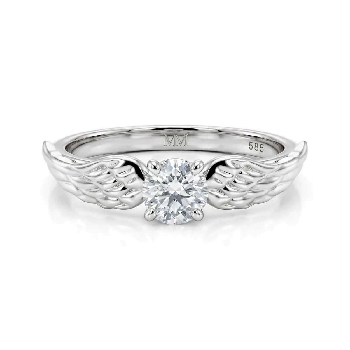 Feathra - Harry Potter Golden Snitch Moissanite Ring with Winged Accents