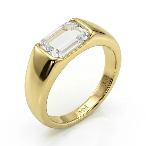 Portraitix - Men’s Portrait Cut Moissanite Ring