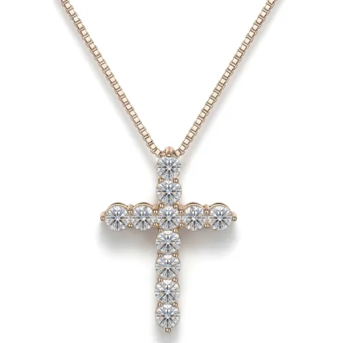Divinity - Moissanite Cross Pendant