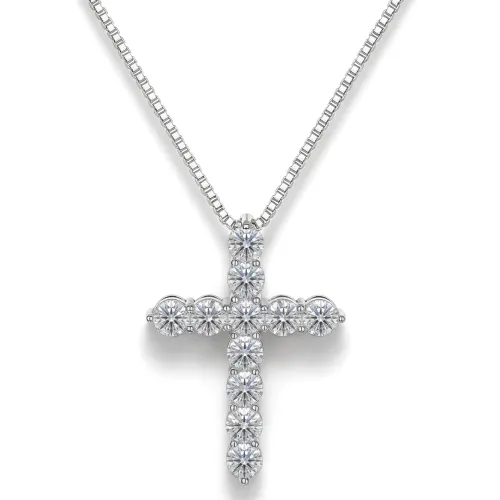 Divinity - Moissanite Cross Pendant