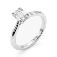 Elysium - Emerald Solitaire Moissanite Ring