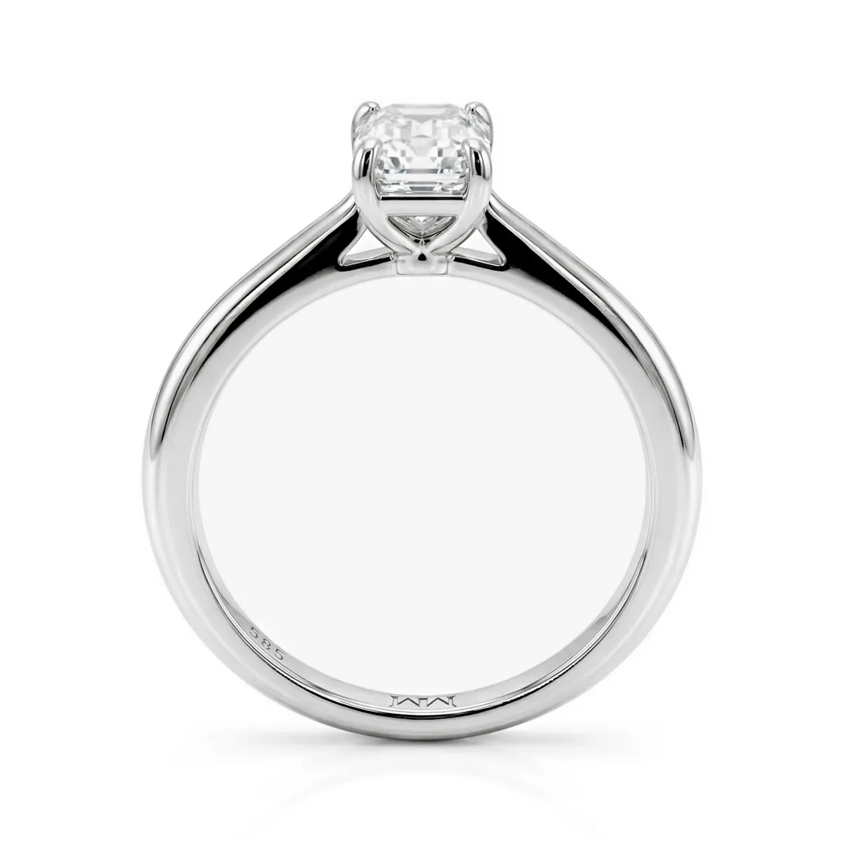 Elysium - Emerald Solitaire Moissanite Ring