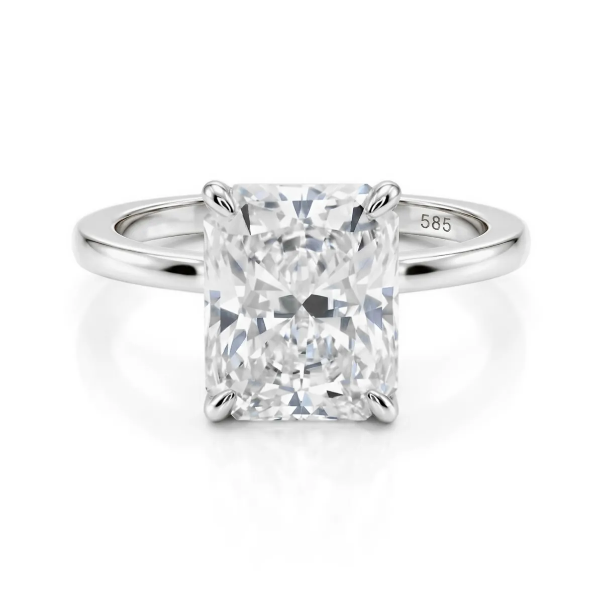 Radiana - Radiant Solitaire Moissanite Ring