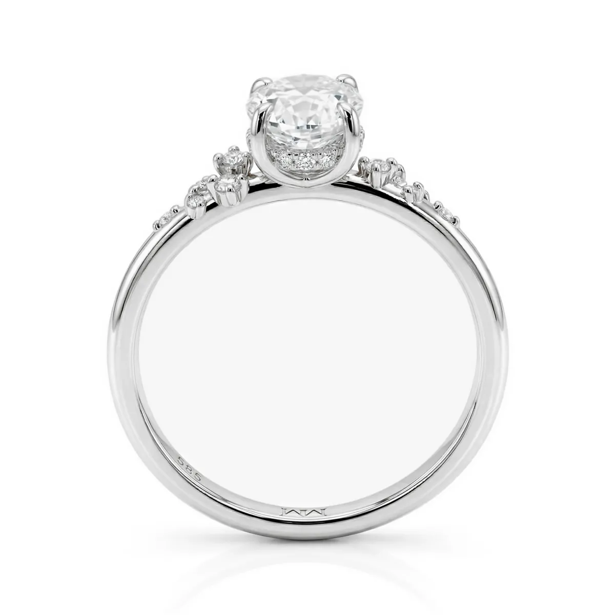 Ethereal Elegance Set - Ovaline & Serenella Moissanite Bridal Set With Marquise Accents