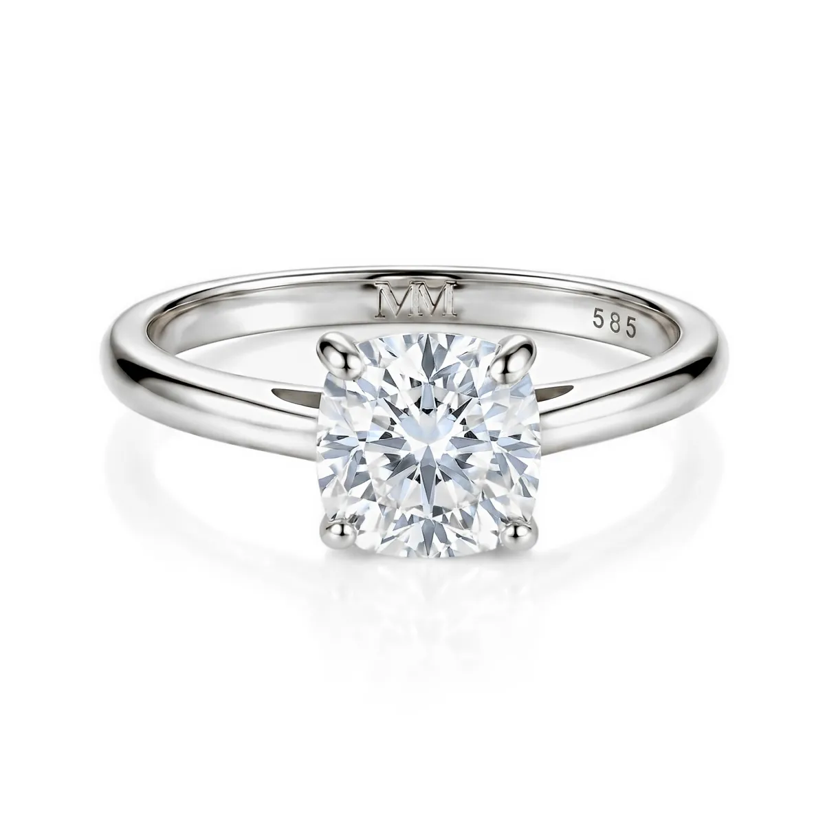 Elara - Cushion Solitaire Moissanite Ring