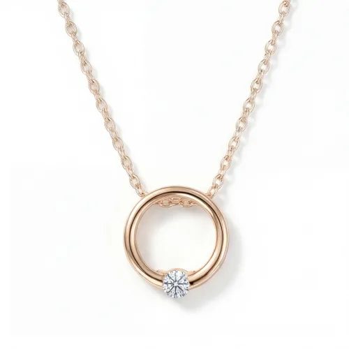 Luna - Contemporary Solitaire Moissanite Pendant