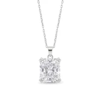 Quadra - Classic Radiant Cut Moissanite Solitaire Pendant