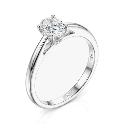 Eloise - Oval Solitaire Moissanite Ring