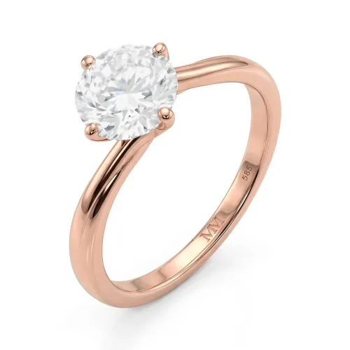 Circline - Classic Round Moissanite Solitaire Engagement Ring