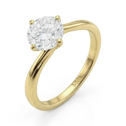 Circline - Classic Round Moissanite Solitaire Engagement Ring