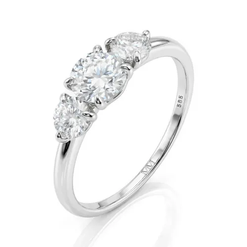 Aventine - Triple Moissanite Ring