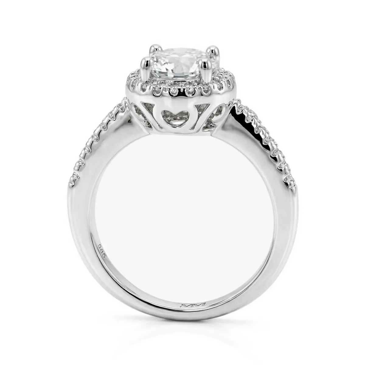 Seraphina - Moissanite Halo Engagement Ring