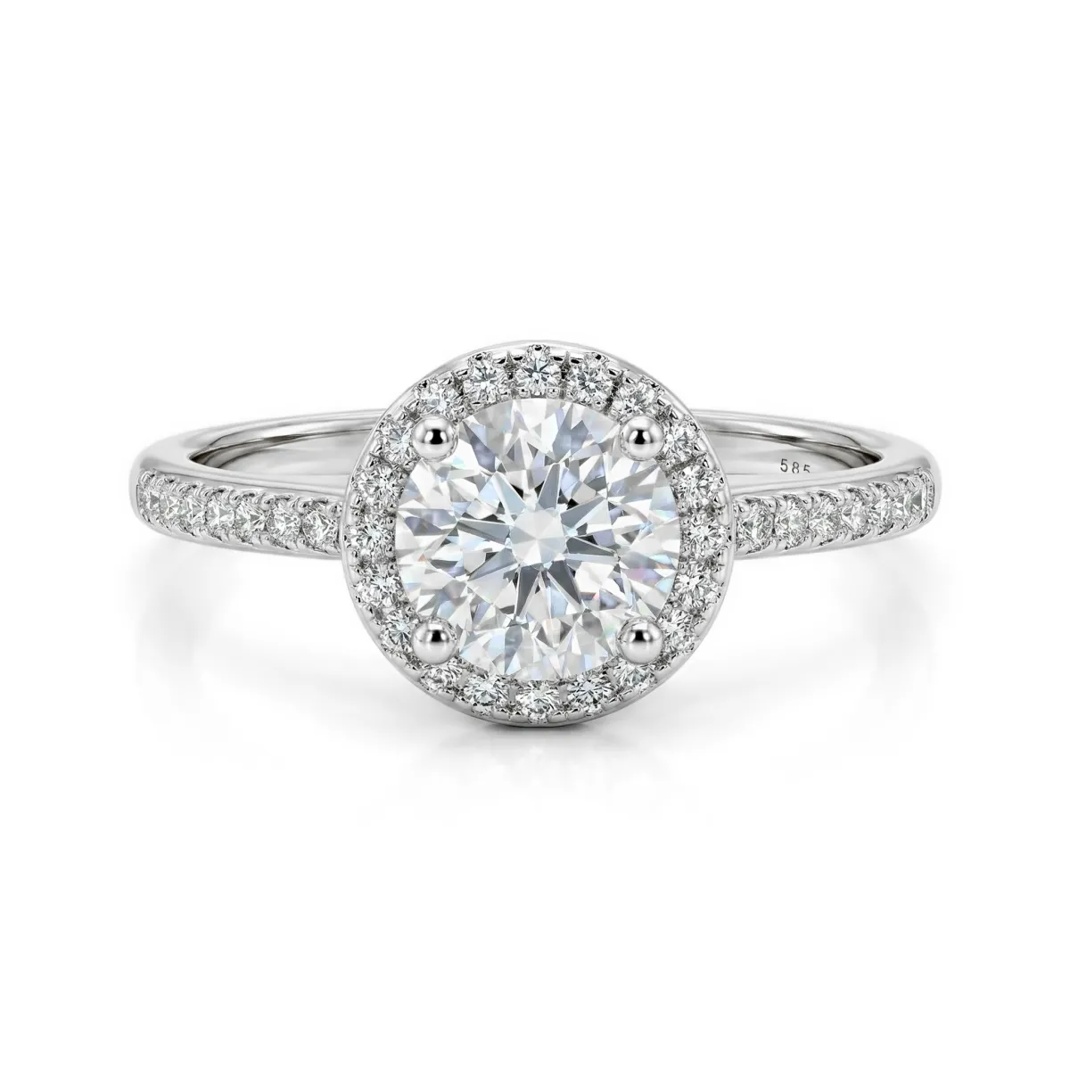 Seraphina - Moissanite Halo Engagement Ring