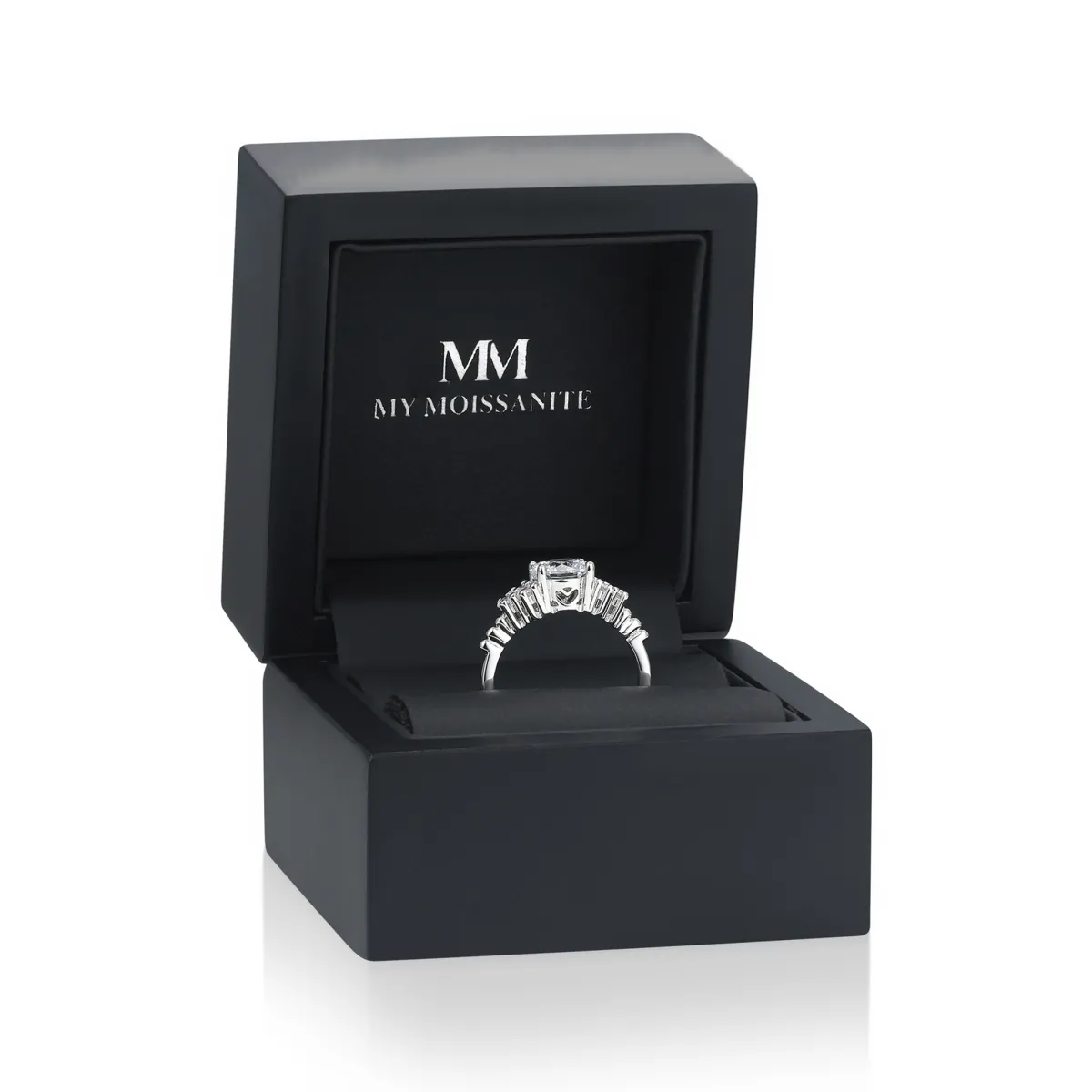 Astral - Moissanite Engagement Ring with Side Stones